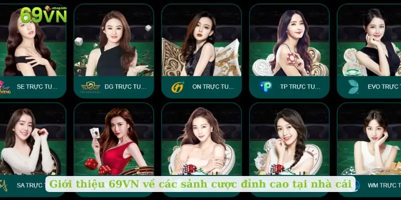 Giới thiệu 69VN về các sảnh cược đỉnh cao tại nhà cái
